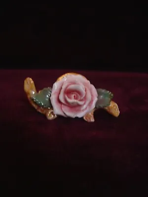 Vintage German Porcelain China Ceramic Rose Place Card Holder Elfinware Germany • $4.95