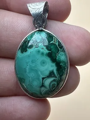 Stunning Genuine Real Malachite Pendant For Necklace Gemstone Natural M1 • £16.99