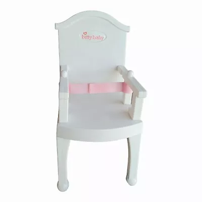 $24.99 • Buy American Girl Bitty Baby Doll White High Chair Toy With Belt Retired No Tray