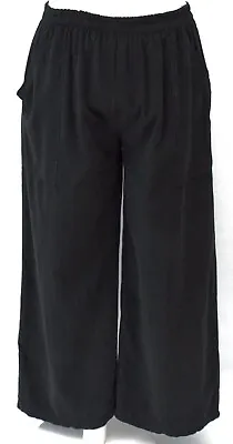 Plus Size La Bass Black Cotton Cord 2 Pockets Straight Wide Baggy Pants L-xl-xxl • $61.88