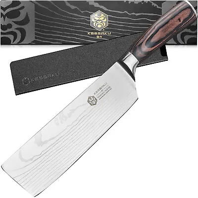 Kessaku 7  Nakiri Vegetable Cleaver Knife Samurai Series High Carbon Steel • $29.99