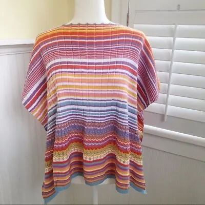 Missoni NWT Rainbow Stripe Cotton Poncho Women's One Size • $150