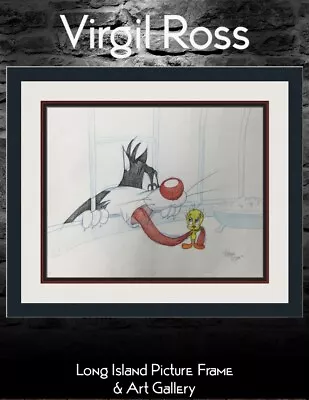 Virgil Ross Original Signed Model Sheet Drawing Sylvester Tweety Custom Framed • $1395