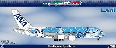 Airbus A 380 Ana Lani Decals  Scale 1/144 • $26