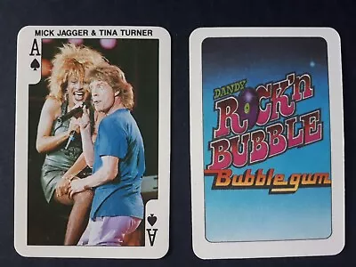 Dandy Rock N Bubble Cards From 1986 VGC Mick Jagger & Tina Turner Ace Of Spades • £1.94