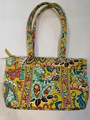 Vera Bradley Retired Pattern Provencal Quilted Shoulder Bag Purse Yellow Floral • $12.62