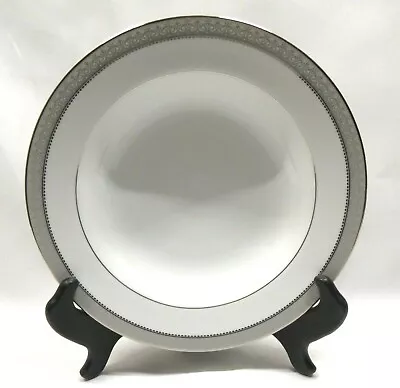 Mikasa Fine China Platinum Crown Rimmed Soup Bowl X1 White Platinum Band & Trim • $12.98