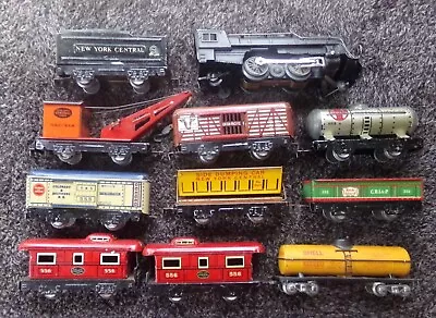 Marx Trains Pile Of 6 Inch Cars And Engine An Tender • $91