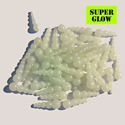 50 - 18mm Super Glow White Stack Beads For Making Wedding Ring / Band Lures • $6.89