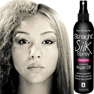 Straight Silk Spray With Moroccan Argan Oil | Hair Straightening Protector & Det • $29.23