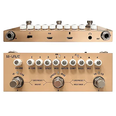 M-VAVE Multi Effects Pedal With IR Loading 9 AMP Models For Acoustic Guitar F7E4 • $32.51