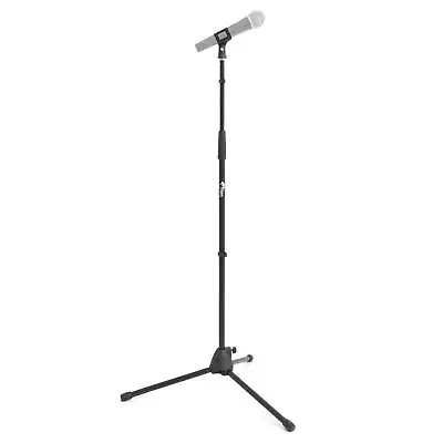 Tiger Straight Microphone Stand With Tripod Base - Adjustable Mic Stand - Black • £19.99
