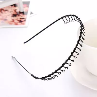 METAL Wire HEADBAND Football Sports Gym Toothed Alice Hair Head Band Mens Boys • £2.29