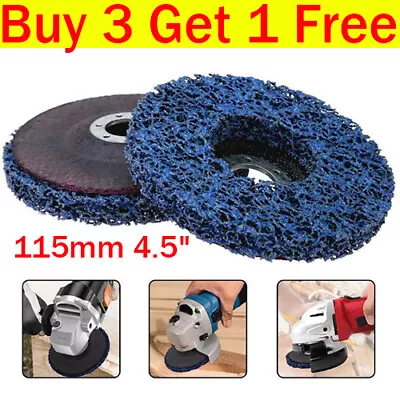 3+1 Free 115mm Poly Strip Disc Wheel Paint Rust Removal Clean For Angle Grinder • £4.91