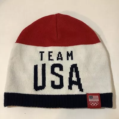 Team USA Olympics Knit Beanie Red White & Blue Boys 8-20 Size • £12.52