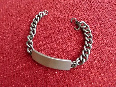 Vintage  Sterling Silver Military ID Bracelet - 40.4 Grams 7-1/2  • $49.99