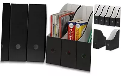  Magazine File Holder Organizer Box (Pack Of 6) Black • $24.23