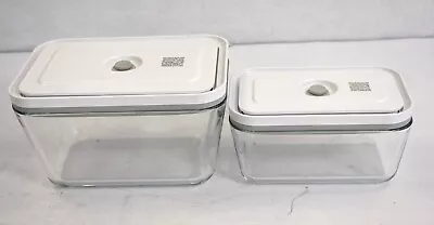 $38.99 • Buy Zwilling Fresh & Save Vacuum Seal Glass Containers Small Medium Set Of 2