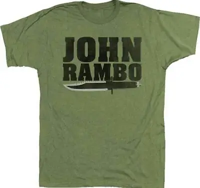 Rambo First Blood John Rambo Survival Knife Men's T Shirt 80's Movie Merch • $39.66