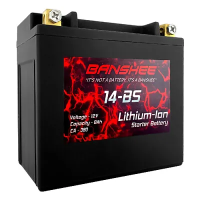 Lithium Motorcycle Battery Replaces YTX14-BS Lightweight Lithium Ion Battery • $143