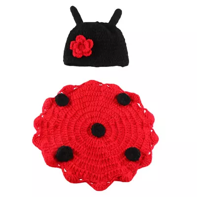  Infant Clothing Newborn Knit Outfit Baby Ladybug Set Crochet • £7.23