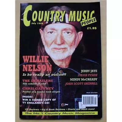 Willie Nelson Country Music People Magazine July 1996 Willie Nelson Cover With M • £8