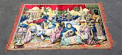 VINTAGE🔥 WALL RUG TAPESTRY - Middle Eastern - TURKISH - LARGE 76 X 48 • $99