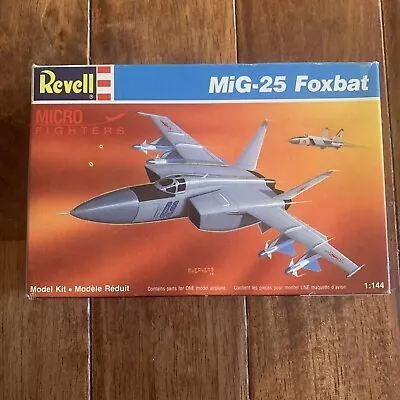 Vtg.1988 Revell Micro Fighters MiG-25 Foxbat 1/144 Model Kit Open Box(See Photo) • $39