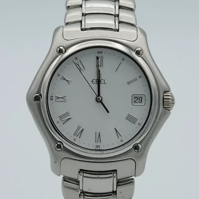 Ebel 1911 Men's Watch Steel 38MM Top Condition With Orig. Bracelet 9187916 E116 • £819.18