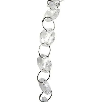 1 Metre Acrylic Crystal Garland! Wedding Chain Plastic Hanging Chandelier Bead • £3.49