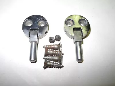 Vintage Singer Sewing Machine Cabinet Head Pin Hinges 2 Screw Steel Finish  • $24.95