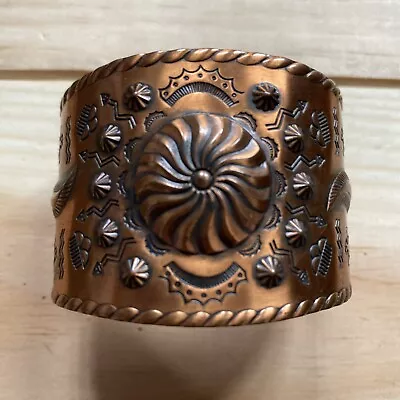 Vintage Native American Navajo Copper Cuff Bracelet • $59.99