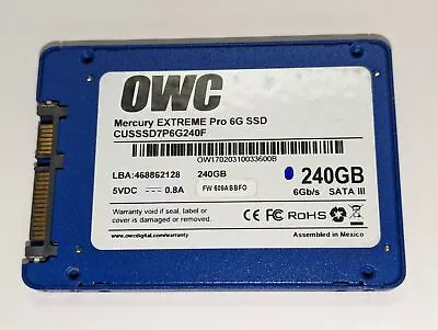 OWC Mercury Extreme Pro 6G 240GB 2.5  SATA SSD Solid State Drive CUSSSD7P6G240F • $14.99