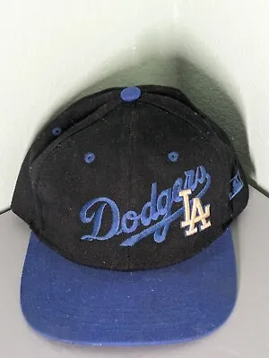 Vintage Los Angeles Dodgers LA Script New Genesis Snapback Hat Cap • $24.99