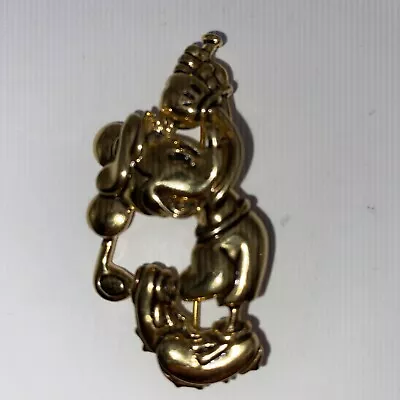 Pin Disney Mickey Mouse Golfing Napier Pin/Brooch Goldtone 2” B3D • $24.99