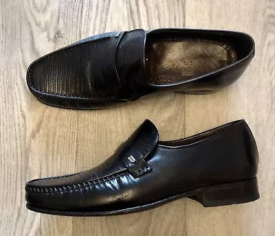 M&S Collezione Mens Slip On Shoes Size 6.5 Black Leather Very Good Condition • £12