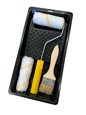 PAINT ROLLER KIT SET With Tray Painting Runner Decor New • £8.85