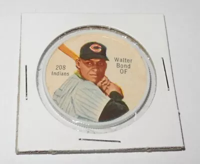 1962 Salada Tea Baseball Coin Pin #208 Walter Bond Cleveland Indians Near Mint • $14.96