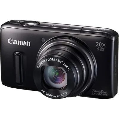 USED Canon PSSX260HS Digital Camera PowerShot SX260HS Optical 20x Zoom GPS Func • $225.41