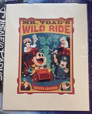 2024 Disney Parks Print Mr Toad Wild Ride 14x18  Dave Perillo • $74.90