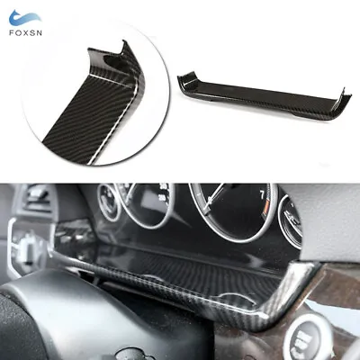 Carbon Style Steering Wheel Dashboard Panel Cover For BMW 5 Series F10 11-2017 • $21.49