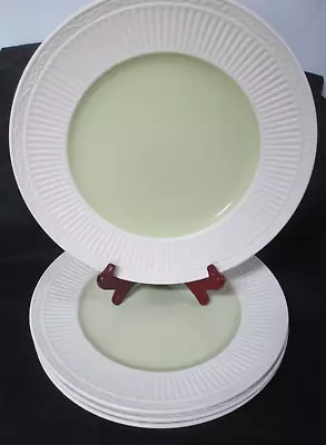 Mikasa Italian Sage Dinner Plates 11 1/4  DD911 White Green Set Of 4 • $55.99