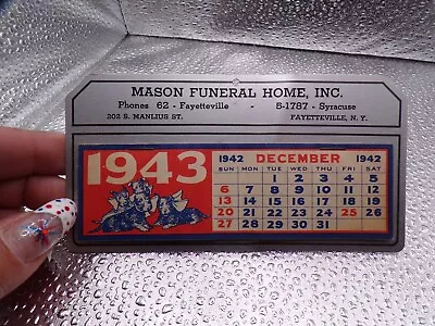 VTG Advertising Calendar 1942 Mason Funeral Home Inc Syracuse NY • $10