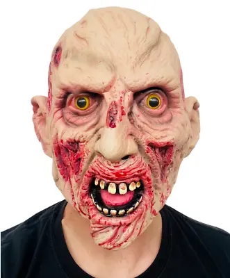 Zombie Mask Walking Undead Walker Halloween Latex Costume Horror Accessory • £14.97