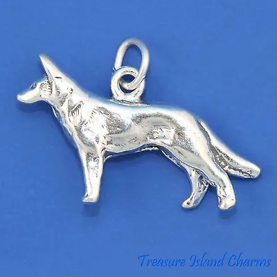 £21.32 • Buy German Shepherd Dog Breed 3D 925 Solid Sterling Silver Charm Pendant MADE IN USA