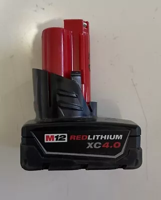 Genuine Milwaukee 48-11-2440 Battery M12 12V XC 4.0 Ah Red Lithium Ion • $32