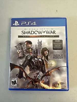 Middle-Earth: Shadow Of War - Definitive Edition PS4 Double Disk Case Only • $6