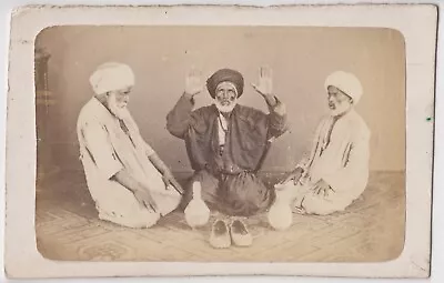 Egypt CDV-Group Of Muslim Men At Prayer Suez 1869 • £10.50
