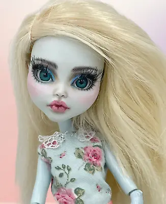 Custom Monster High OOAK Doll Lagoona Blue Hybrid Repaint Glass Eyes • $210