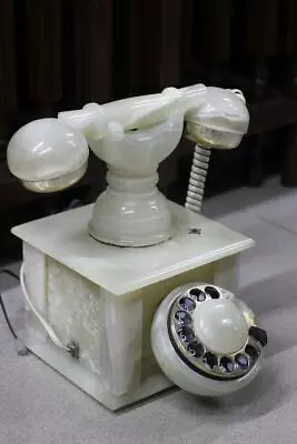 Handmade Vintage Onyx Marble Rotary Natural Stone Telephone Old Telephone • $450